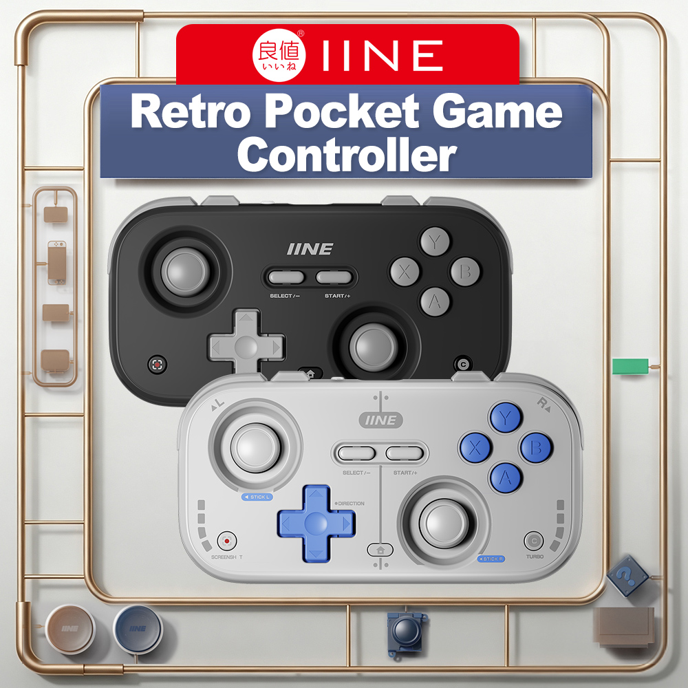 Retro Gaming Corps - Mini manette IINE rétro de poche