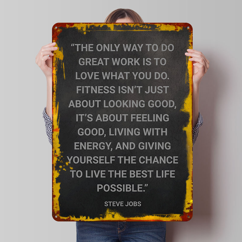 Retro Gaming Jobs - Affiche Métallique Citation Steve Jobs sur