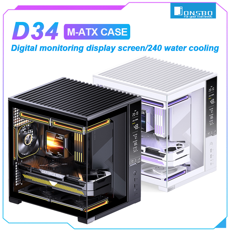 Retro Gaming Pc Case - Boîtier PC JONSBO D34 M-ATX en