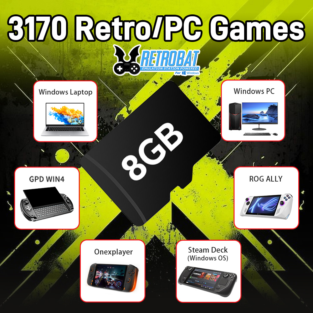 Retro Gaming Os - Carte de jeu TF de 8