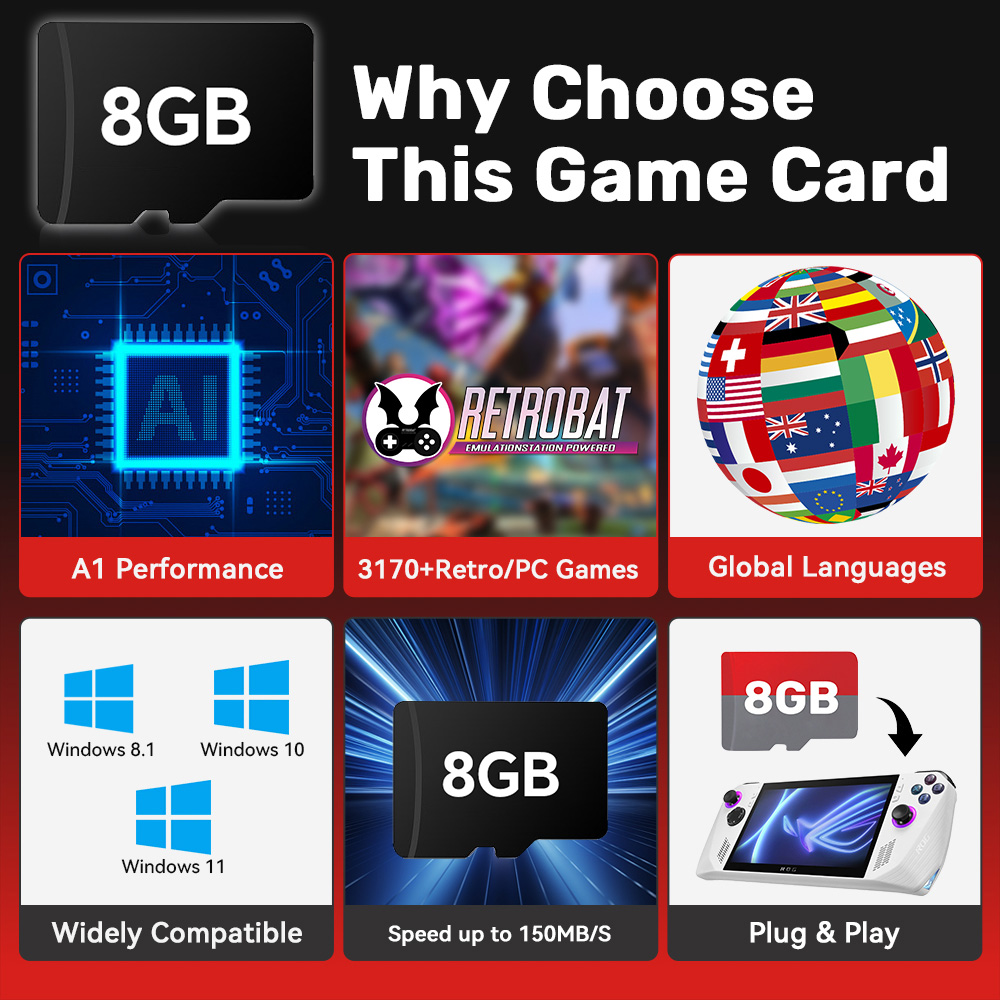Retrobat 8GB carte de jeu TF c - Retro Gaming Corps avis et prix