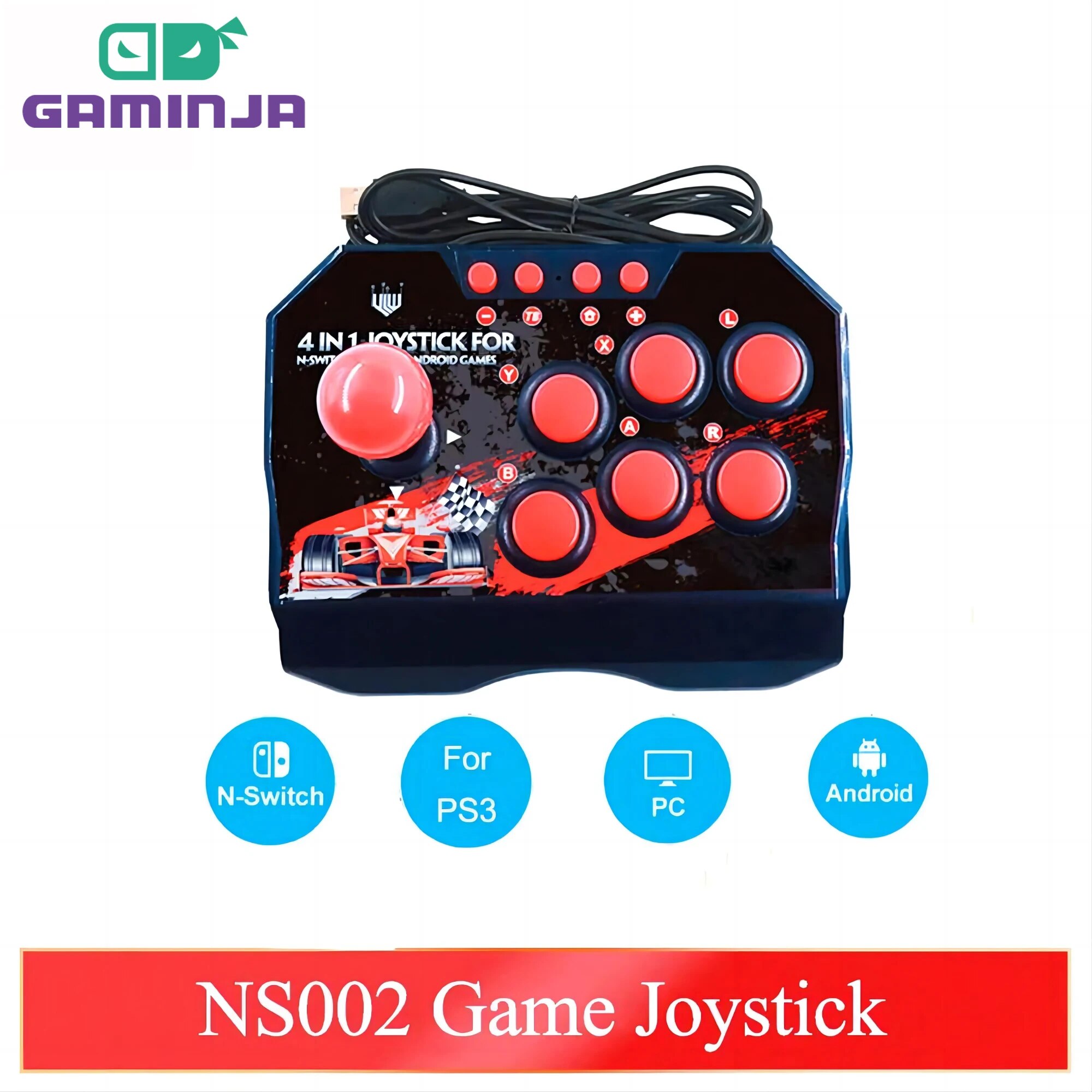 GAMINJA NS002 4 En 1 Rétro Arc - Arcade Stick Joystick avis et prix