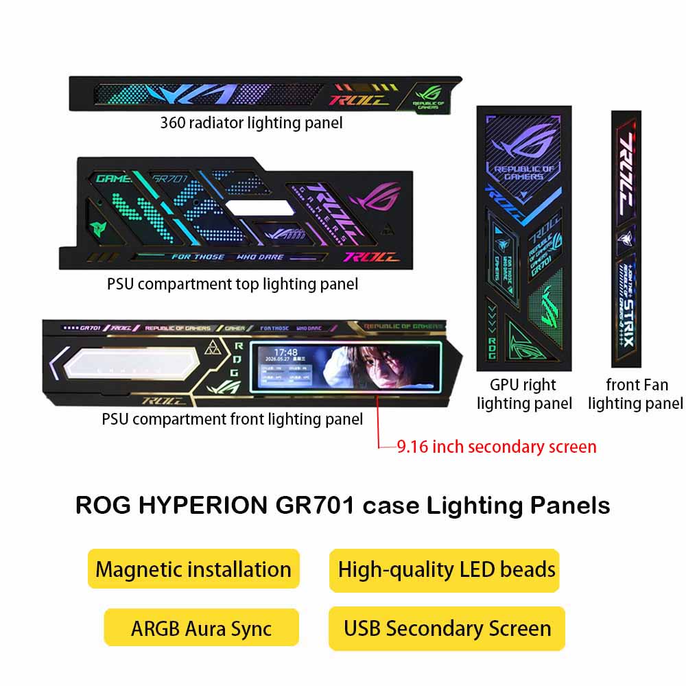 Kit de 5 panneaux d'éclairage  - Retro Gaming Pc Case avis et prix